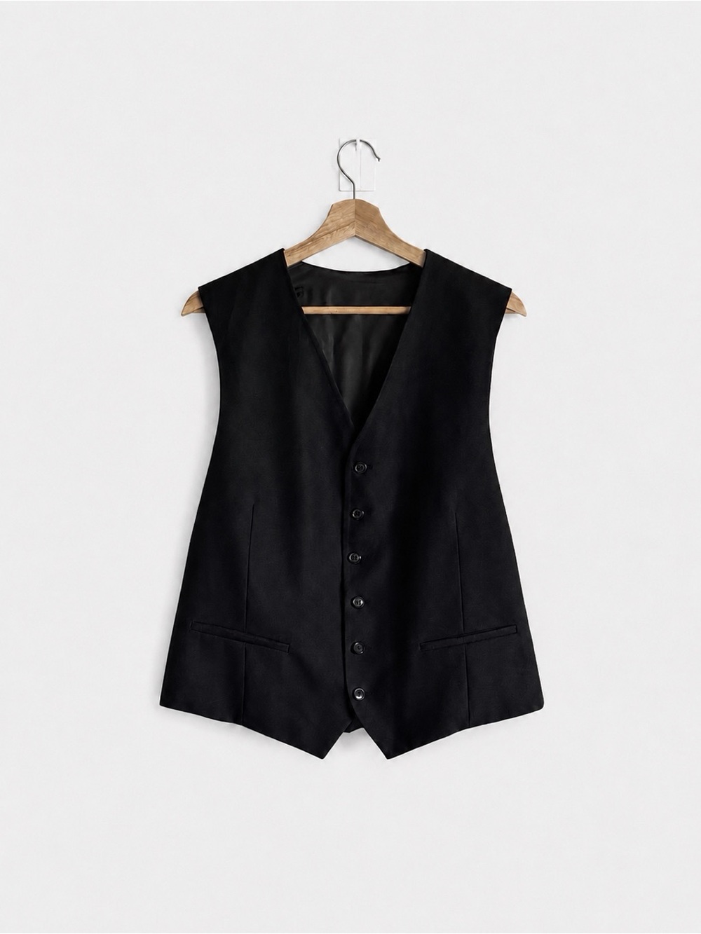 Minimal Wool Vest 54 Dark Gray